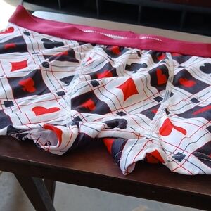 Women's Red and Black Patterned Panties